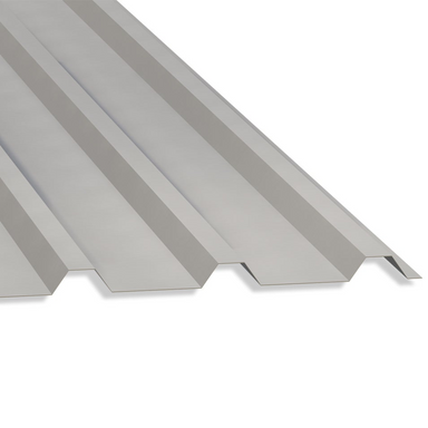 32/1000 Box Profile 0.5 Thick PVC Plastisol Coated Roof Sheet Goosewing Grey (10A05) 1000mm Width