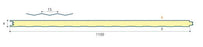 CLEARANCE - 40MM VISIBLE FIX MICRO-RIB WALL SHEET ALBATROSS x 4480MM