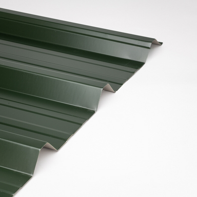 Clearance 32/1000 Box Profile 0.5  Polyester Metal Sheet Juniper Green