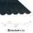 34/1000 Box Profile 0.5 Thick PVC Plastisol Coated Roof Sheet Anthracite (RAL7016) 1000mm Width
