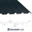 32/1000 Box Profile 0.5 Thick PVC Plastisol Coated Roof Sheet Anthracite (RAL7016) 1000mm Width With Anticon