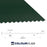 13/3 Corrugated 0.7 Thick PVC Plastisol Coated Roof Sheet Juniper Green (12B29) 1000mm Width With Anticon