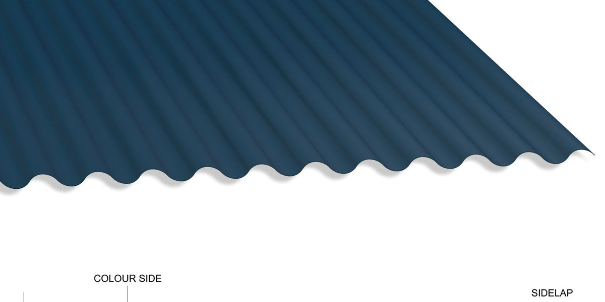 Slate Blue Polyester Roofing Sheet Thick 13/3
