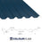 34/1000 Box Profile 0.5 Thick PVC Plastisol Coated Roof Sheet Slate Blue (18B29) 1000mm Width With Anticon