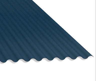 13/3 Corrugated 0.5 Thick PVC Plastisol Coated Roof Sheet Slate Blue (18B29) 1000mm Width With Anticon
