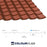 Pantile 0.6 Thick PVC Plastisol Coated Roof Sheet Terracotta (04C39) 1100mm Width