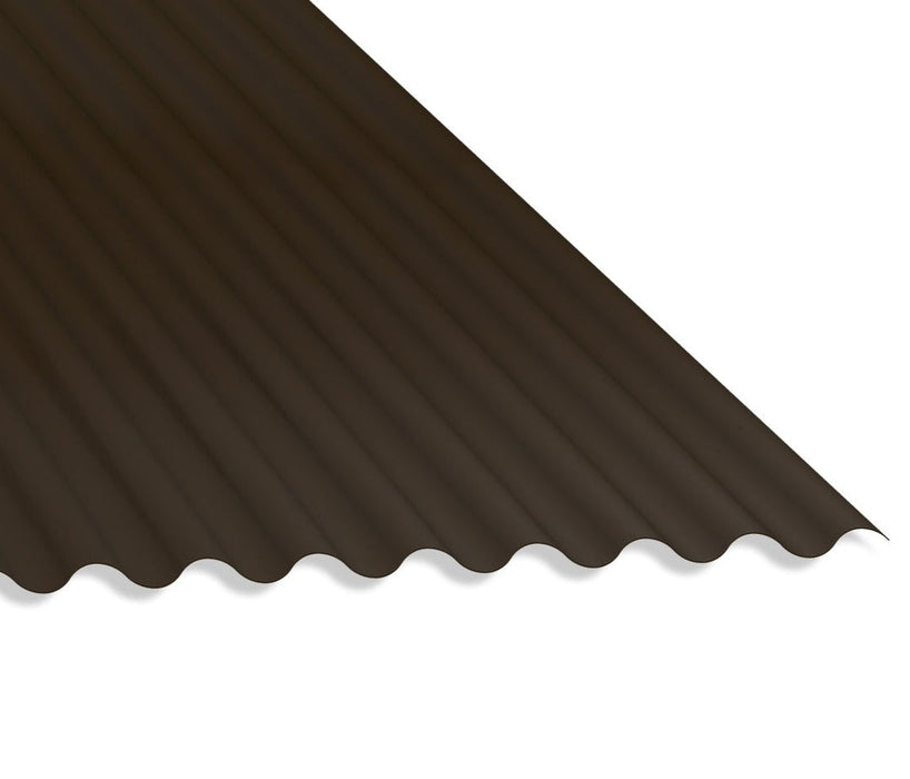 13/3 Corrugated 0.7 Thick Polyester Paint Coated Roof Sheet Vandyke Brown (08B29) 1000mm Width