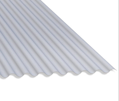 13/3 Corrugated 0.5 Thick PVC Plastisol Coated Roof Sheet White (00E55) 1000mm Width With Anticon